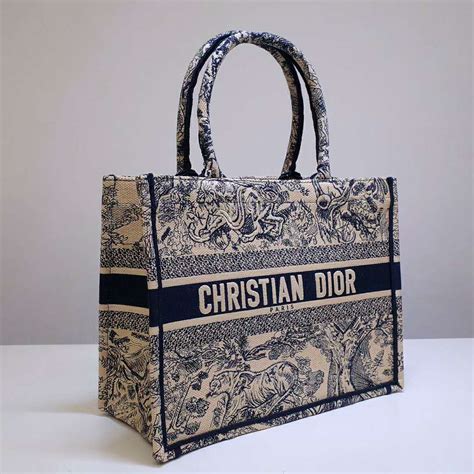 dior blue toile de jouy embroidery|Christian Dior Blue Toile de Jouy Embroidery Booktote Small.